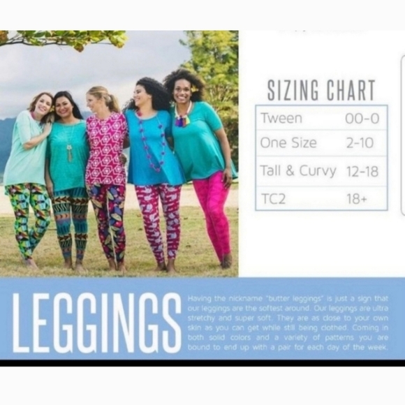 5 Pk Lularoe Tc Leggings - Picture 7 of 8